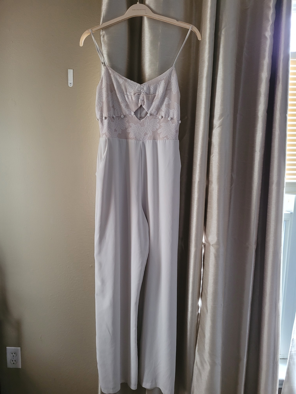Adelyn Rae White Lace Jumpsuit